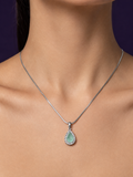 Mint Drop Pendant — Silver