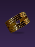 Dual Band Cut-Out Ring — Gold
