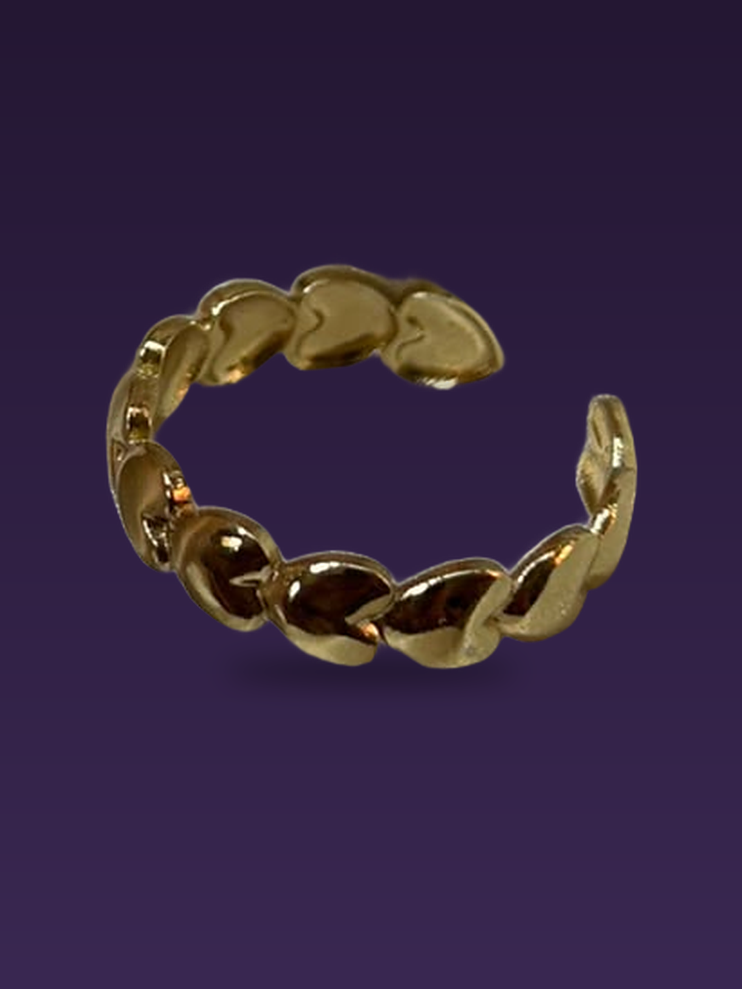 Golden Heart Ring — Gold