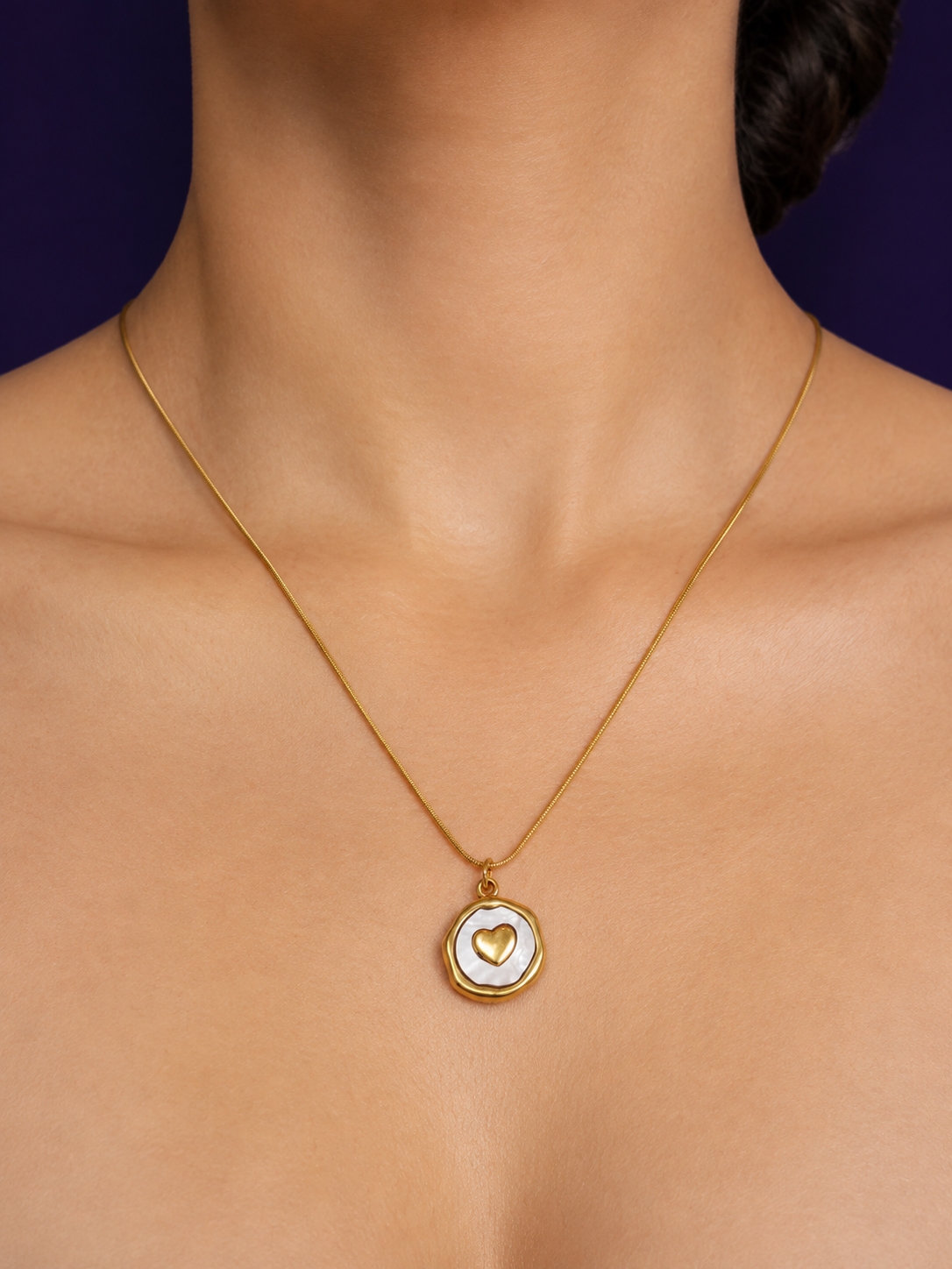 Golden Heart Pendant — Gold