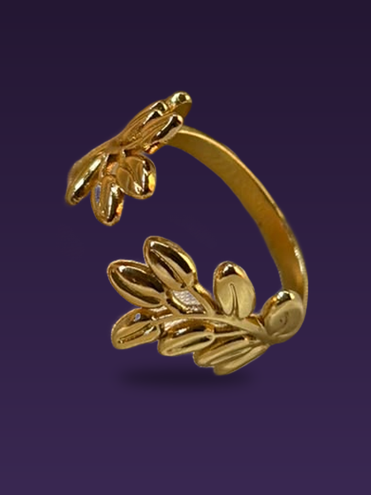 Olive Leaf Ring — Gold