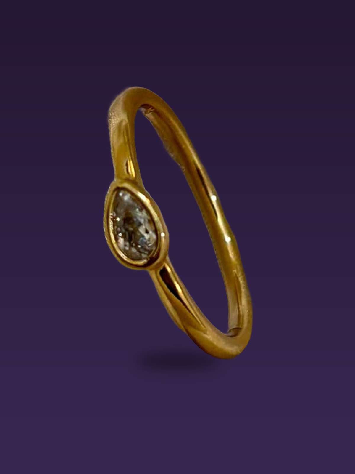 Pear Cut Ring — Gold
