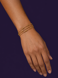 Triple Layered Ball Chain Bracelet — Gold