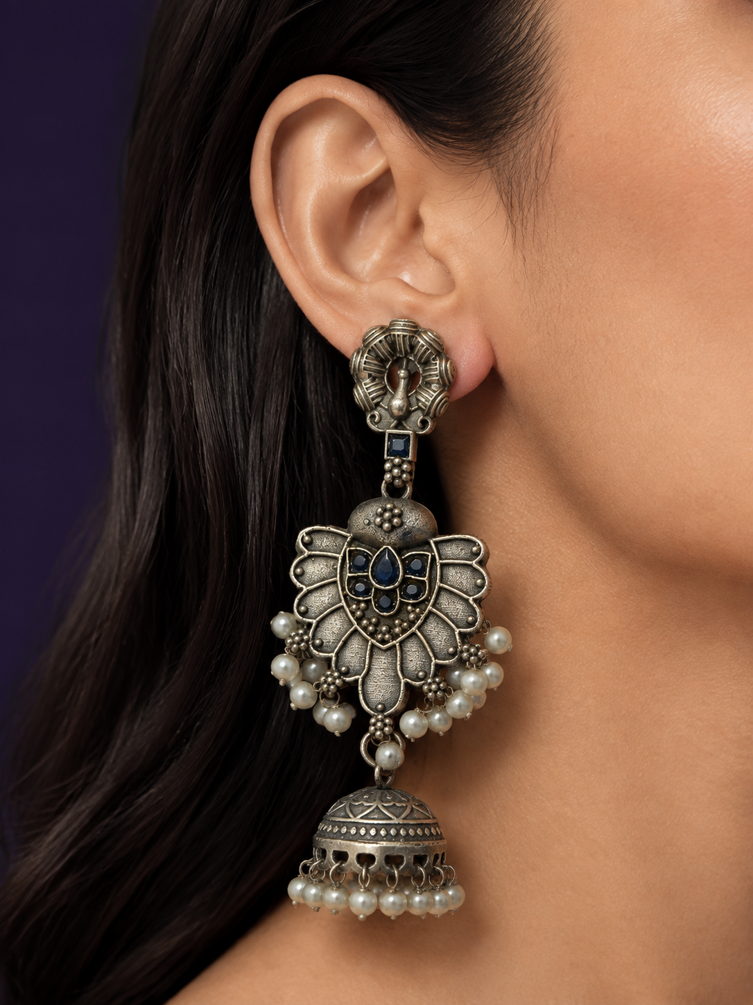 Morbagh Jhumka — Blue