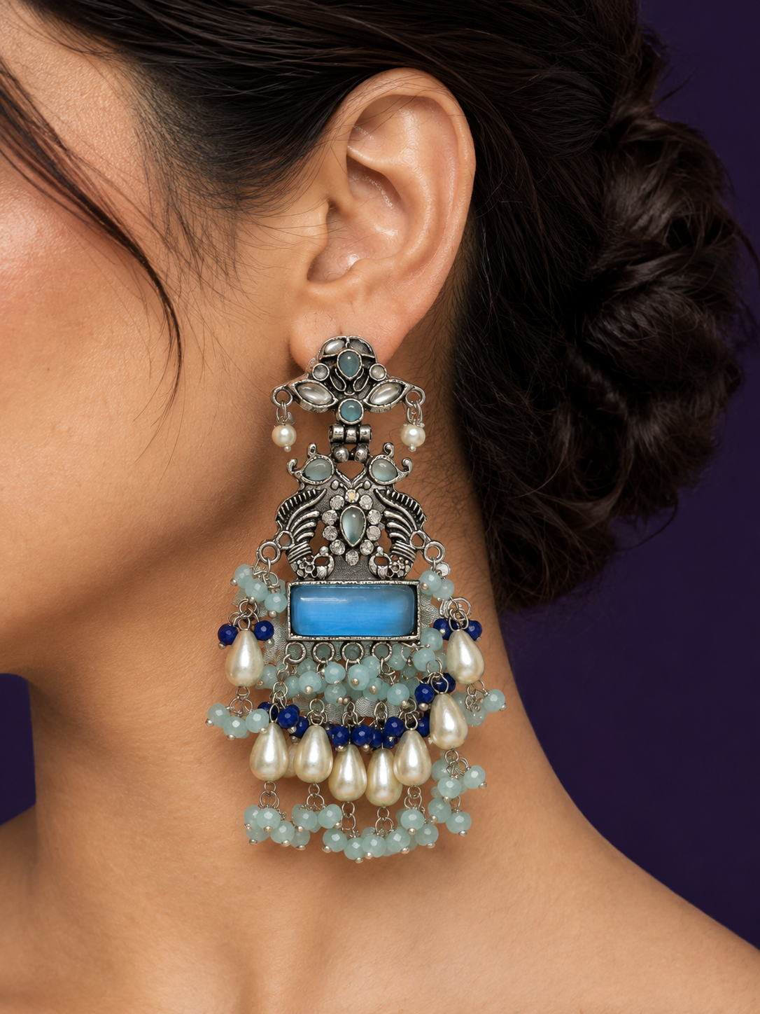 Noor-e-Jehan Earrings — Blue