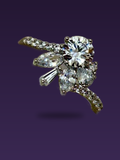 Silver Marquise Cluster Ring — Silver