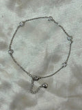 Silver Minimal Circles Anklet — Silver