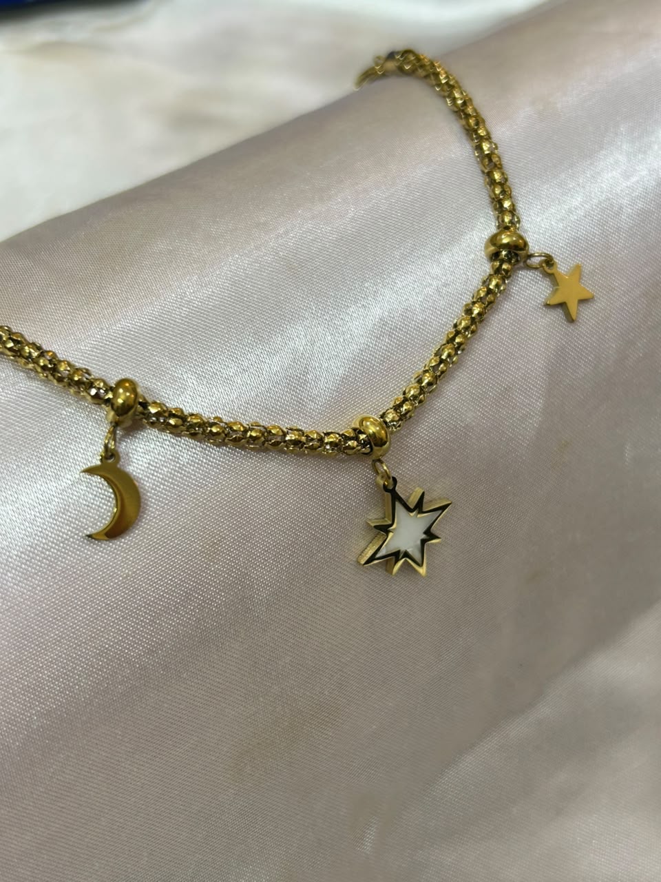 Moon & Star Charm Bracelet — view 2