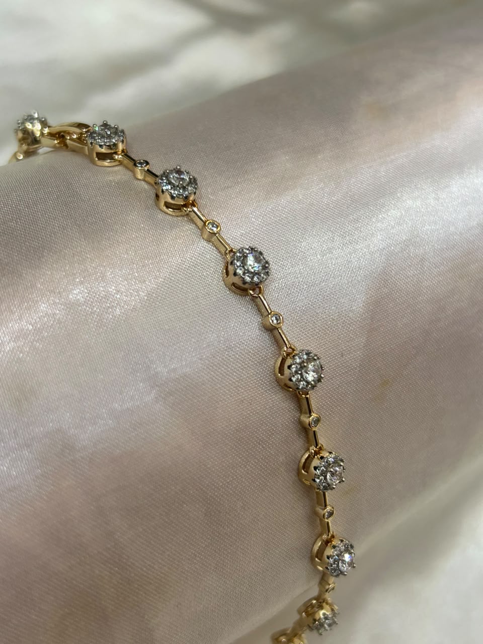 Gold Zircon Bracelet — view 2
